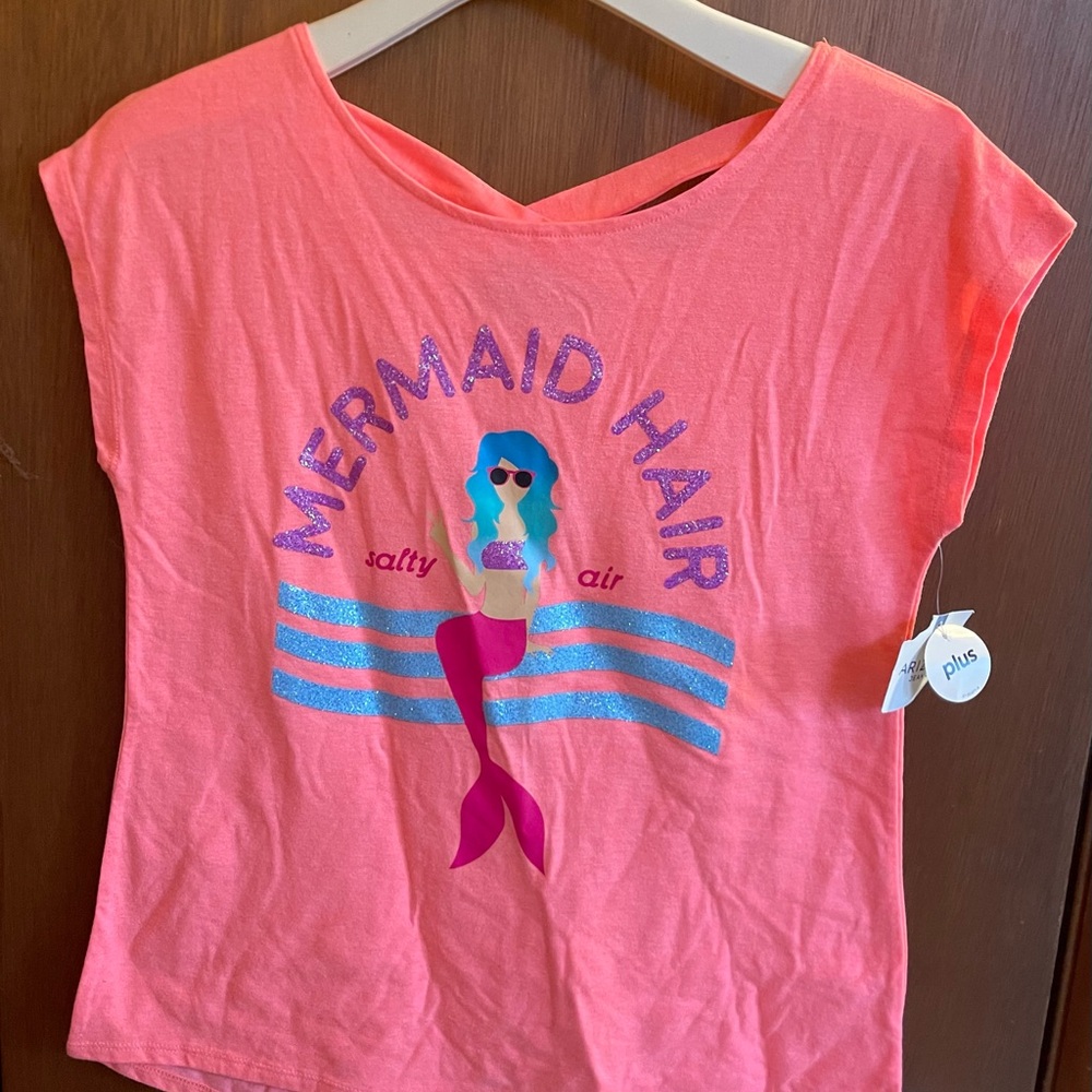 Arizona Pink Mermaid Hair Graphic Summer Top